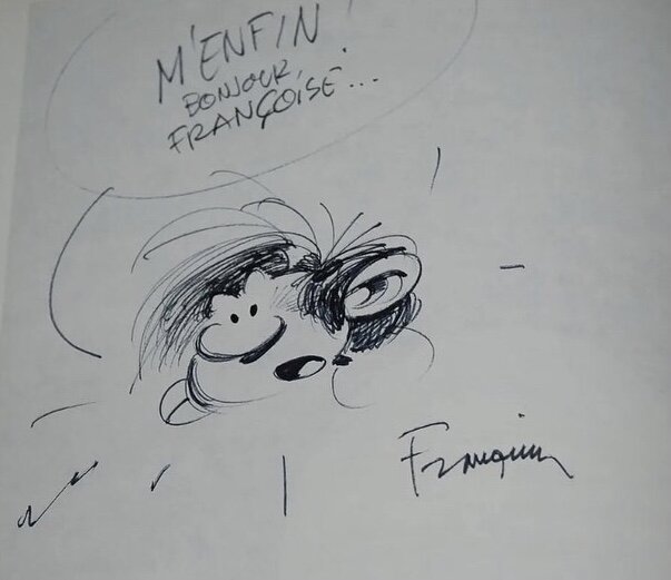 Gaston par André Franquin - Dédicace