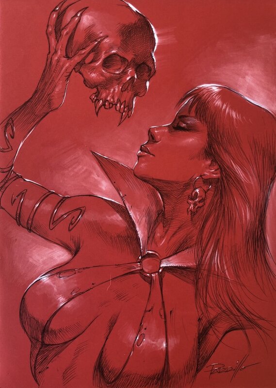 Lucio Parrillo, Vampirella #15 Cover Preliminary - Original art