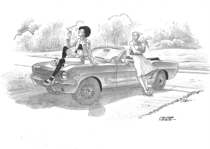 Christophe Picaud, La brune et la blonde - Original Illustration