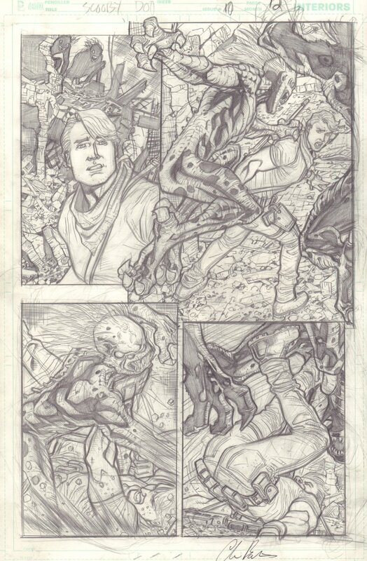 Chris Batista, Scooby Apocalypse #10 P10 Prelim - Original art