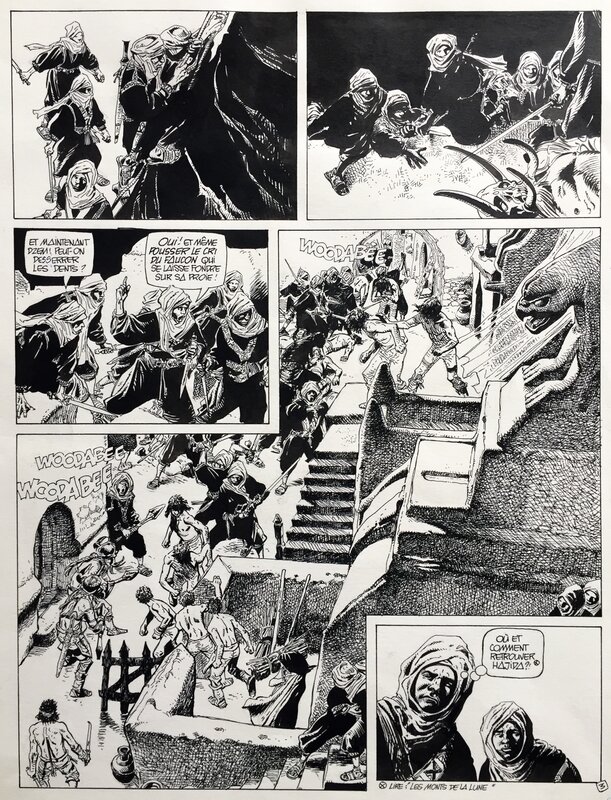 Franz, Jugurtha, tome 15, La pierre noire, planche n°3, 1991. - Comic Strip