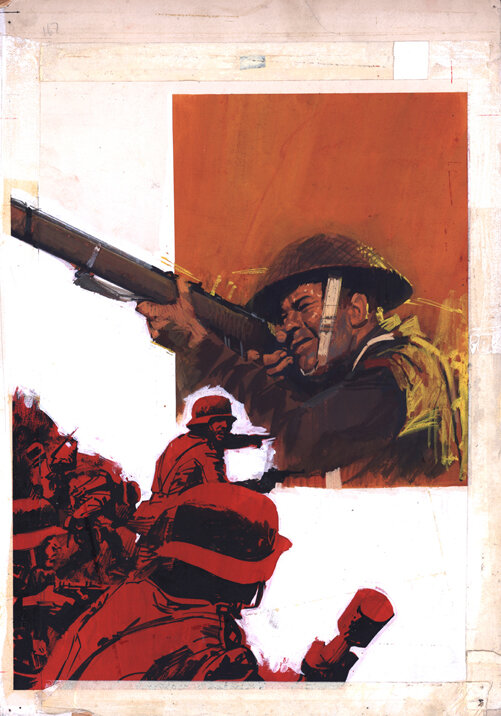 Pino Dell'Orco | 1964 | Battle Picture Library 167 Danger signal - Original Cover