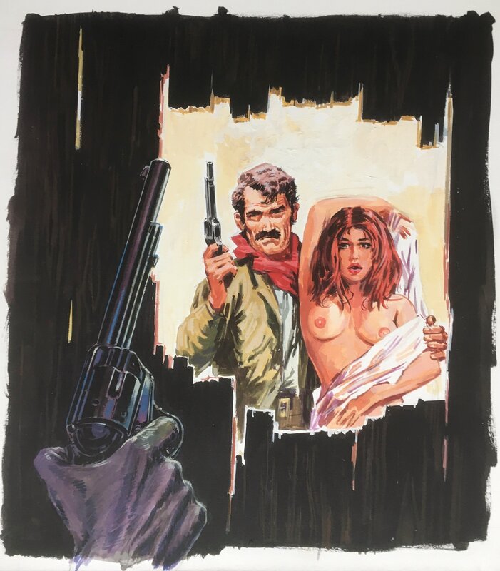 Horst Maurmann, Bronson #18 - The devil takes you Bronson! - Wild West pulp cover - Original Cover