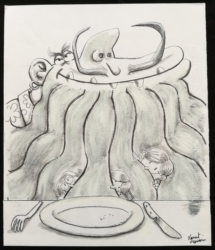 En vente - Laurent Houssin, Illustration originale de la couverture de - Couverture originale