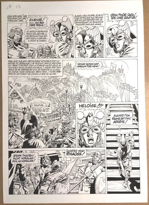 Mitton - Chroniques Barbares t3p23 - Planche originale