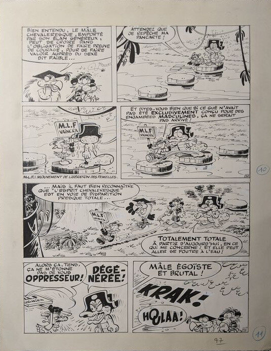 La jungle en folie par Mic Delinx - Planche originale