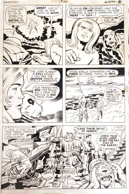 Jack Kirby, D.Bruce Berry, Kamandi #34 - Jack Kirby - Planche originale