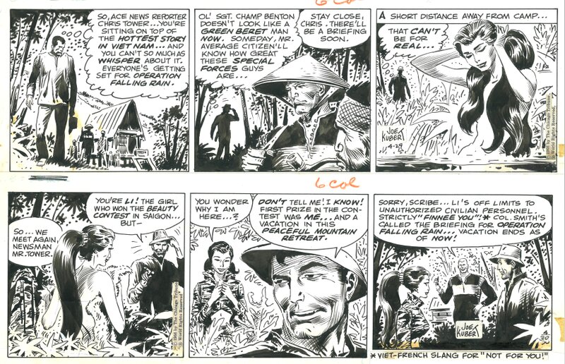 Joe Kubert, Tales of the Green Berets . Strips du 29 et 30 avril 1966 - Comic Strip