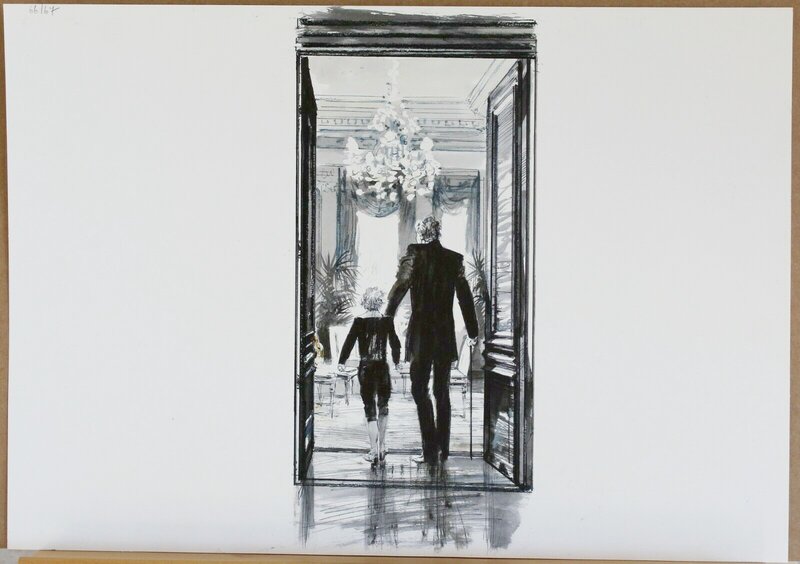 Gianni Renna, Illustration pour une édition italienne du Petit lord Fauntleroy (Gruppo editoriale Fabbri) - Illustration originale