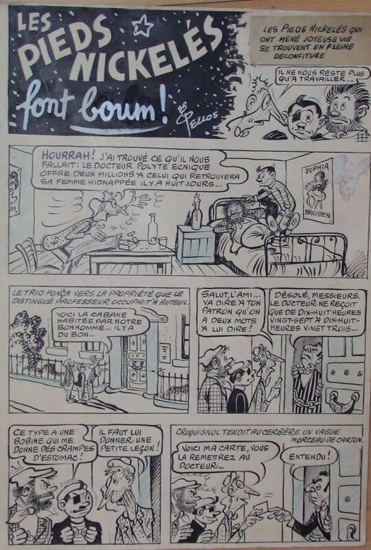 René Pellos, Pieds NICKELES FONT BOUM PLANCHE 1 - Comic Strip