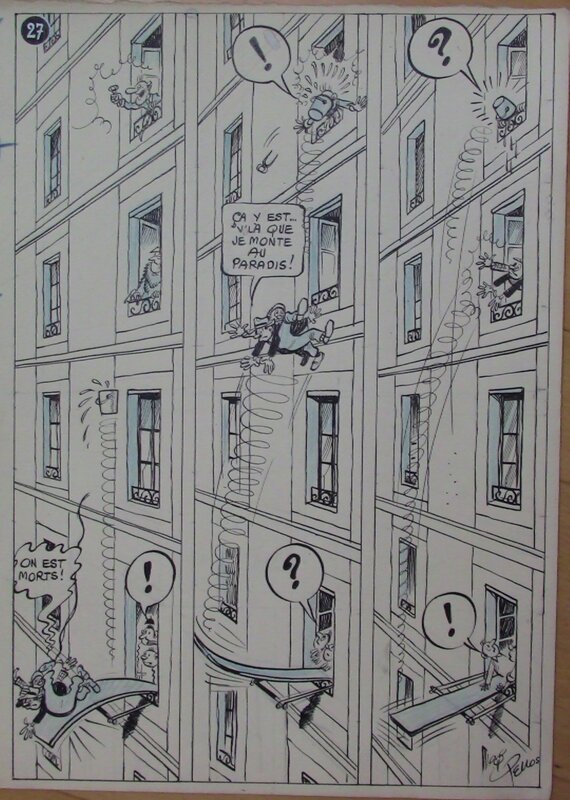 René Pellos, Pieds NICKELES FONT BOUM PLANCHE 27 - Planche originale