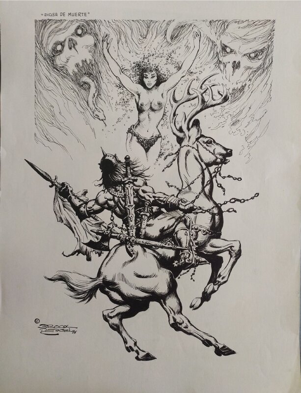 Jaime Brocal Remohí, Diosa Muerte/ La déesse de la Mort - Original Illustration