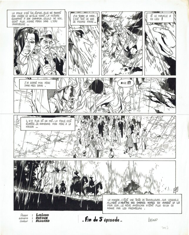 En vente - Dixie Road T 3 P 47 par Hugues Labiano - Planche originale