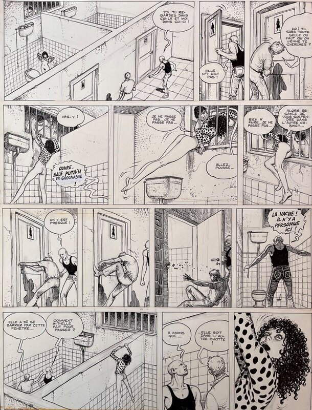 Milo Manara, 1980 - Giuseppe Bergman - Planche originale