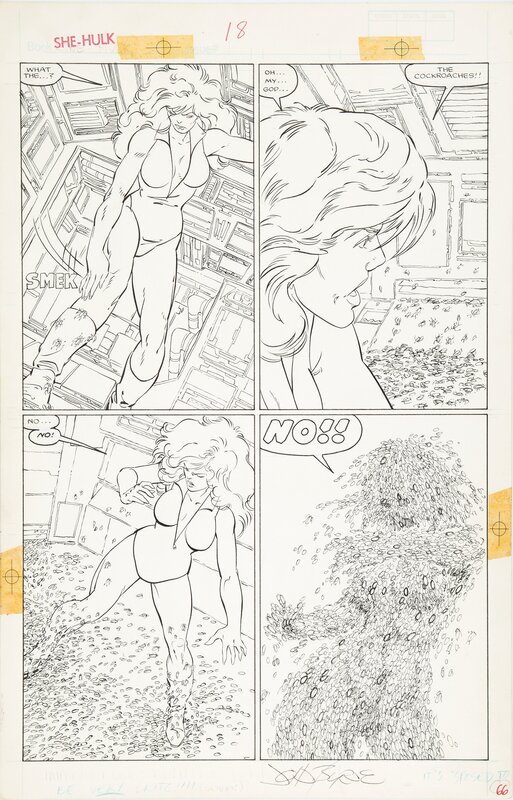 John Byrne, Kim DeMulder, Marvel Graphic Novel #18 : The Sensational She-Hulk p68 - Planche originale