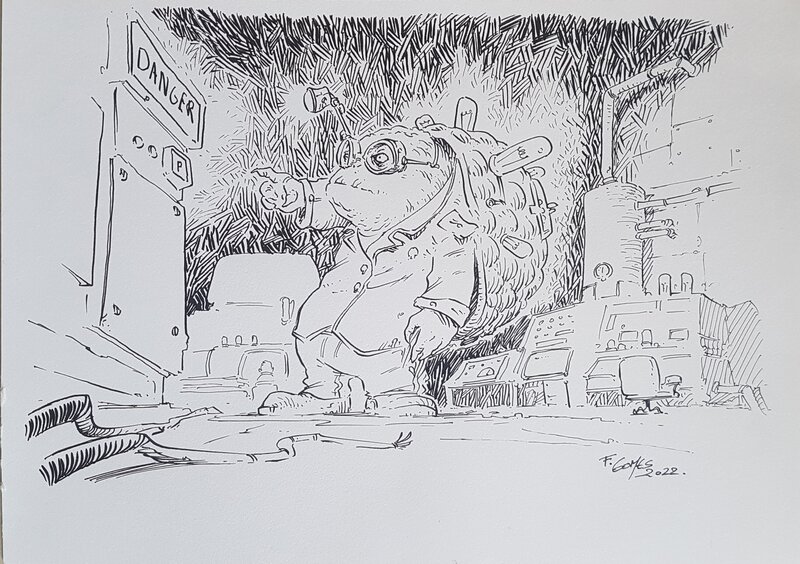 For sale - The Mad Toad by François Gomès - Original Illustration