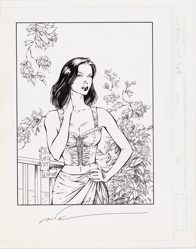 Marc Silvestri, John Livesay, Darkness/witchblade Family Ties #4 : Jenny - Illustration originale