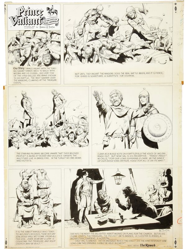 Hal Foster, Prince Valiant 10/14/1962 - Comic Strip