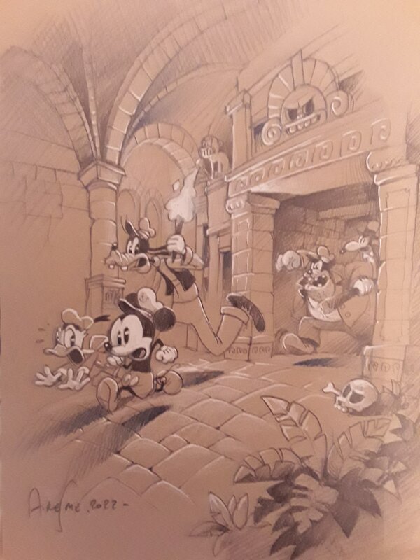 Mickey and Co par Alexis Nesme - Illustration originale