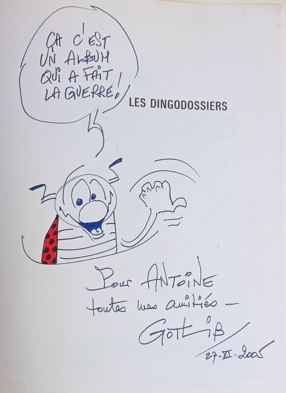 Les Dingodossiers par Gotlib - Dédicace