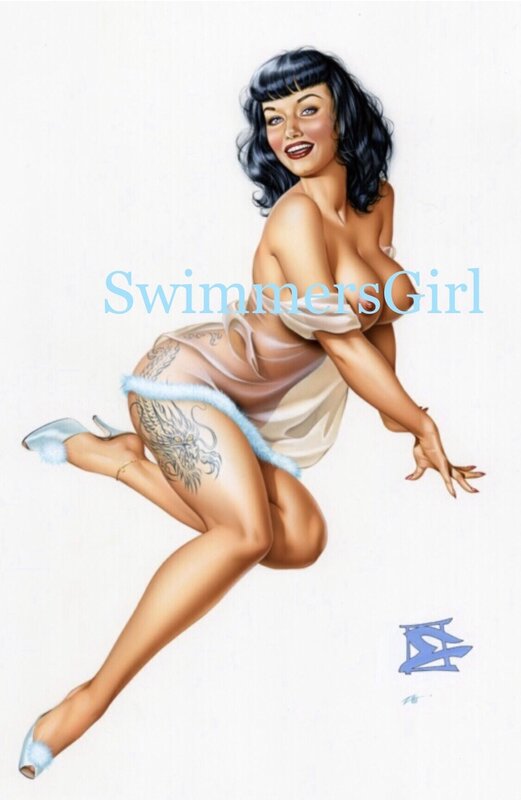 Tattoo Bettie Page by Armando Huerta - Original Illustration