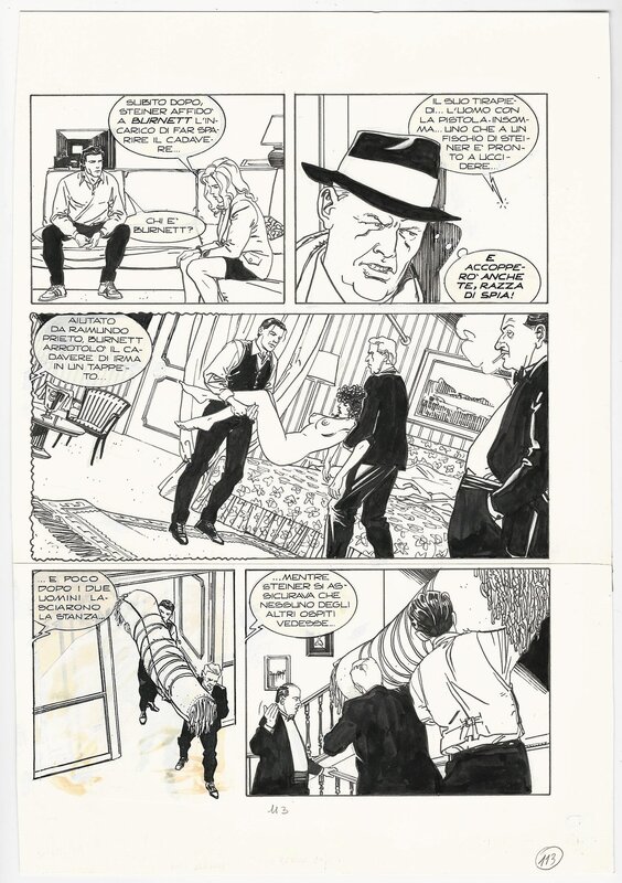 Bruno Brindisi, Nick Raider Almanacco del Giallo#1 pag.113 - Planche originale