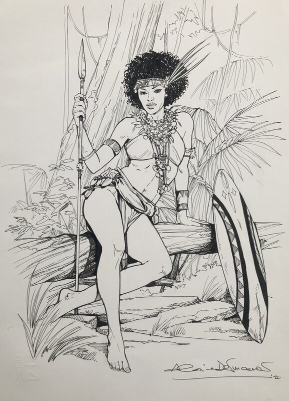 Njinga by Alessia de Vincenzi, Jean-Pierre Pécau - Original Illustration