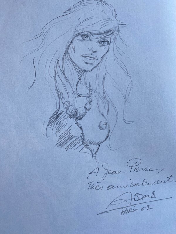 Edouard Aidans, illustration originale, Ohama coquine, 