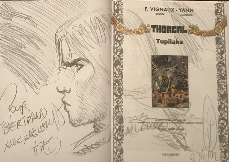 Frédéric VIGNAUX : Dédicace dans Thorgal 40 2022 - Sketch