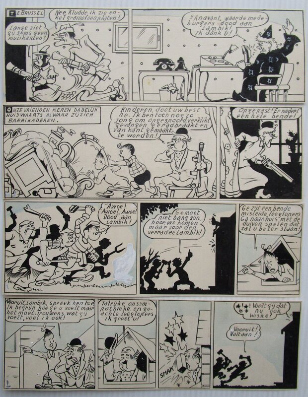 De zwarte madam par Willy Vandersteen - Planche originale