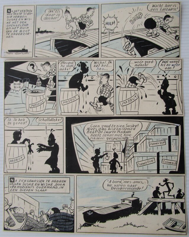 De zwarte madam par Willy Vandersteen - Planche originale