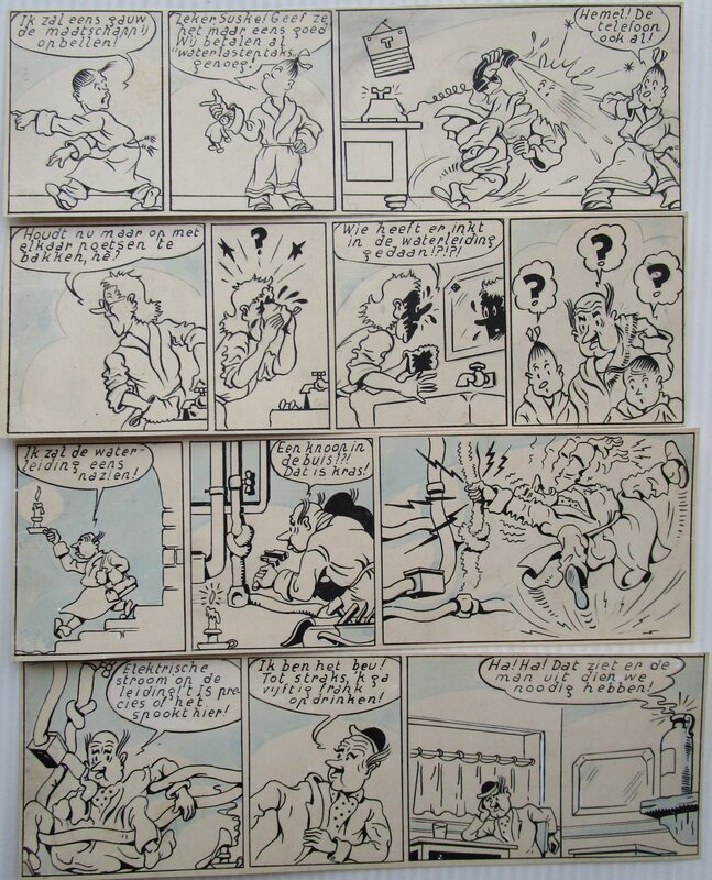 De zwarte madam par Willy Vandersteen - Planche originale