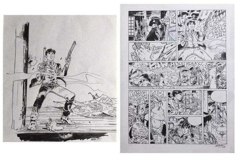 Gilles Mezzomo, Ethan Ringler couverture + planche - Comic Strip