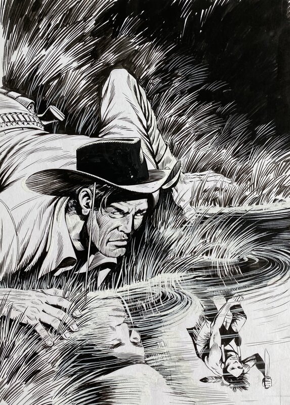 Rodeo n°284 par Jean-Yves Mitton - couverture originale avec Tex Willer - Comic Art - Comic Strip