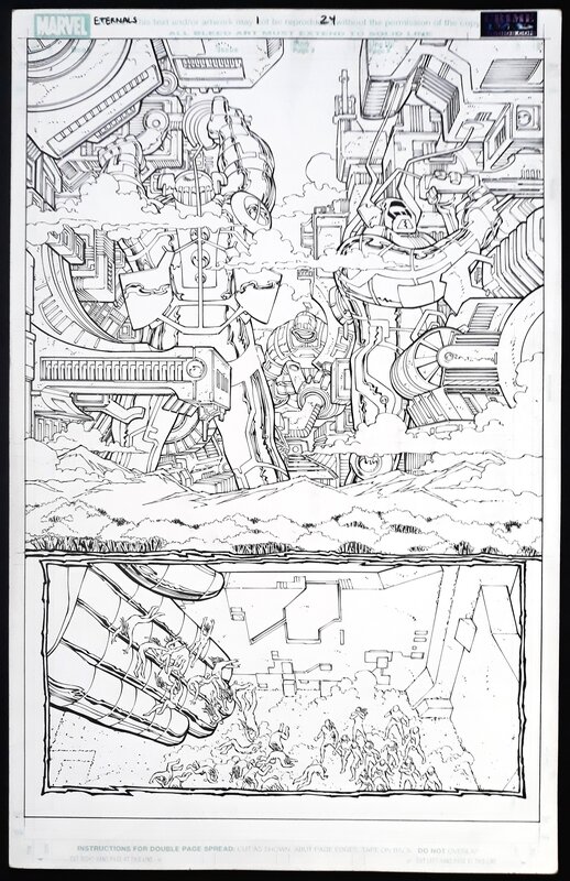 Eternals par John Romita Jr., Danny Miki, Neil Gaiman - Planche originale