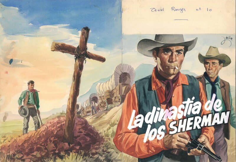 Lobo, Texas Ranger n° 10 : La dinastia de los Sherman cover - Original Illustration
