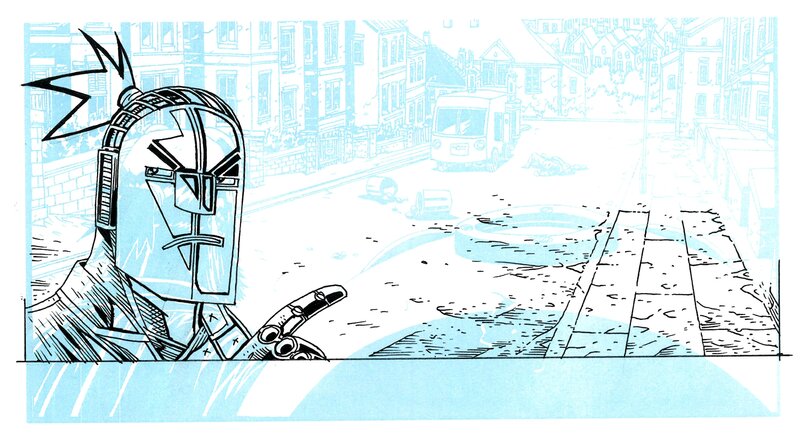 Janusz Pawlak, Toshiro Samouraï mécanique - Corrections en impression cyan - Original art