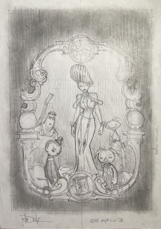 Jean-Baptiste Andréae, Crayonné couverture T1 Azimut - Couverture originale