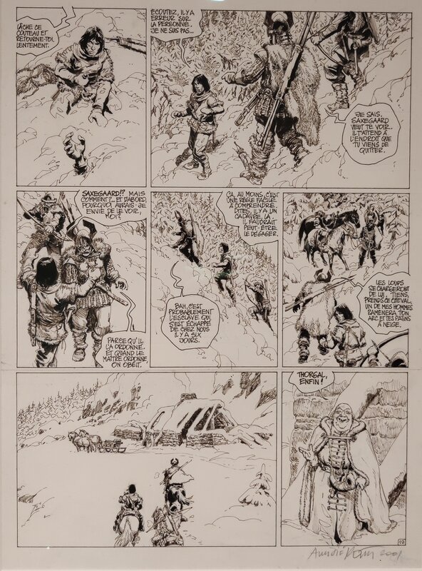 Grzegorz Rosinski, Jean Van Hamme, Planche originale Thorgal 'Le maitre des Montagnes' - Planche originale