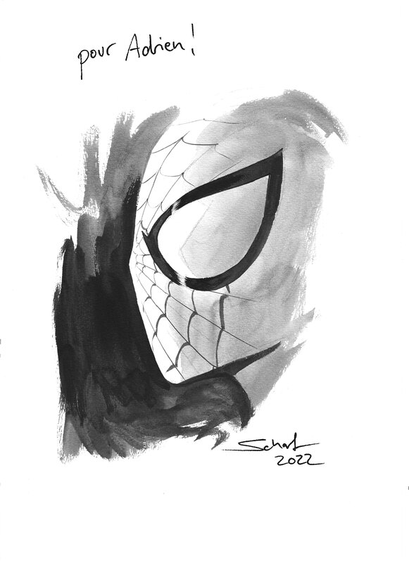 Jonas Scharf, Dédicace Spiderman par Sharf Jonas - Dédicace