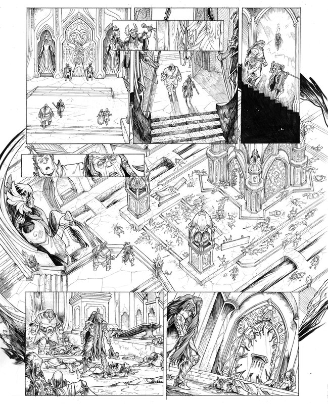 For sale - Stéphane Bileau, Elfes t33 page 33 NB - Comic Strip