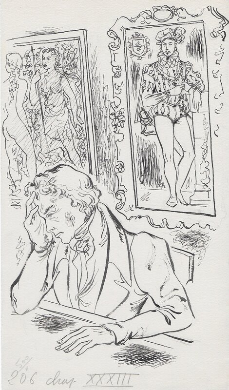 Georges Pichard, Stendhal, Marquis de la Mole Le Rouge et le Noir - Illustration originale