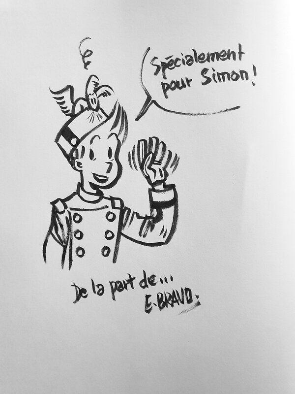 Dédicace Spirou - Emile Bravo - Sketch