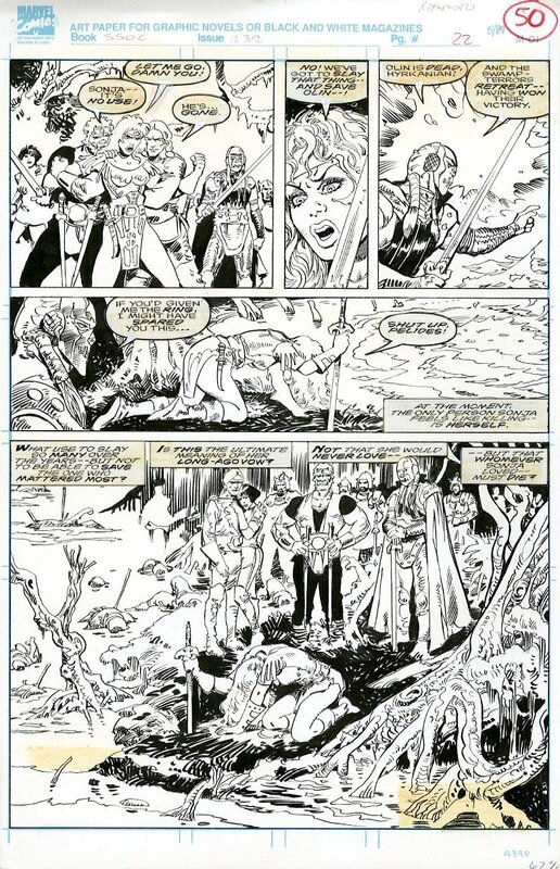 Red Sonja par Esteban Maroto - Planche originale