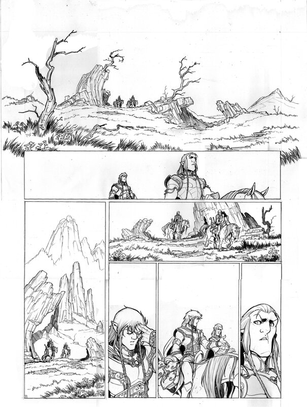 En vente - Elfes T03 page 07 par Stéphane Bileau - Planche originale
