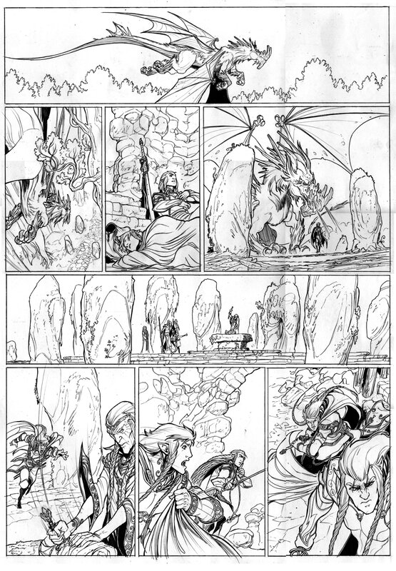 For sale - Elfes T03 page 17 by Stéphane Bileau - Comic Strip