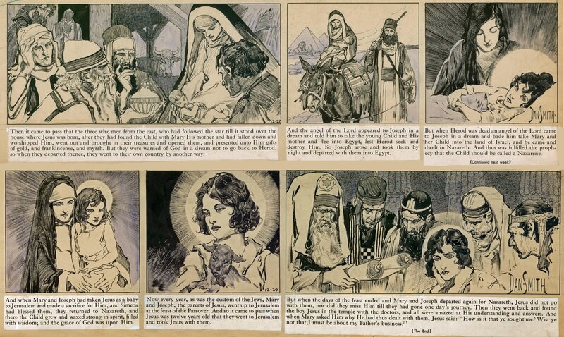Dan Smith, The Story of the Holy Child Chapter 3 (1934.12.22) and Chapter 4 (1934.12.29) - Illustration originale
