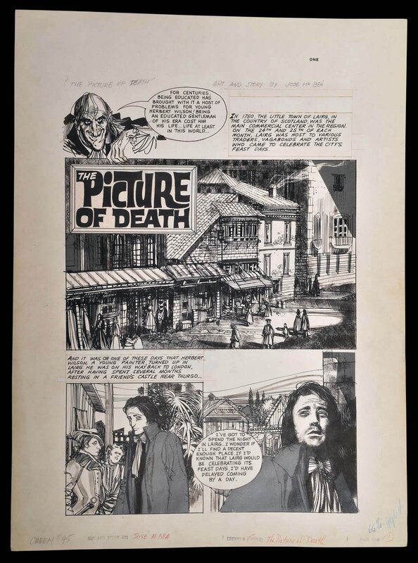 Josep M. Beá, Creepy #45, The Picture of Death Pg.1 - Comic Strip