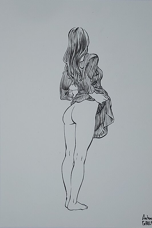 En vente - Demoiselle (6) par Antonin Gallo - Illustration originale