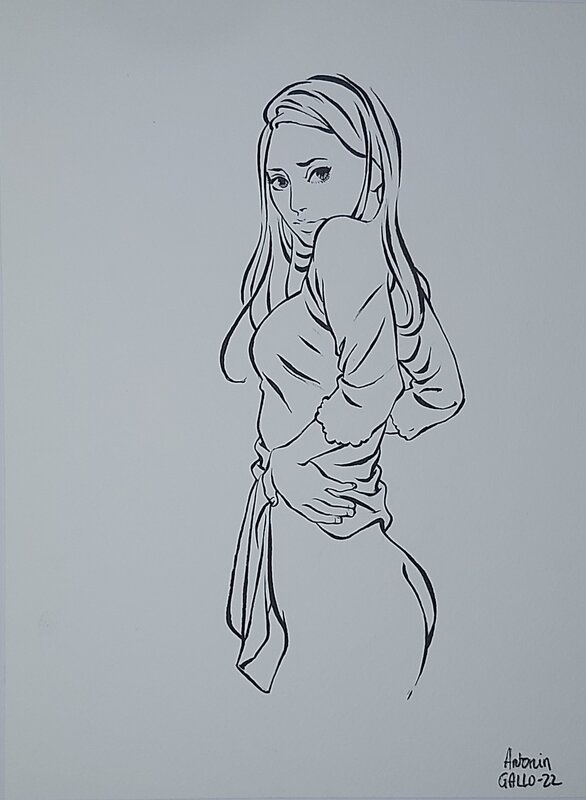 For sale - Demoiselle (8) by Antonin Gallo - Original Illustration